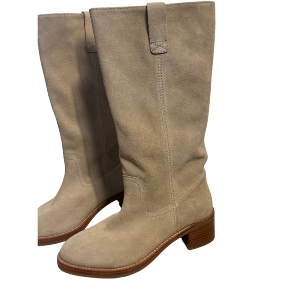 Frye Women's Taupe Suede Heeled Boots NWOT - Picture 5 of 9